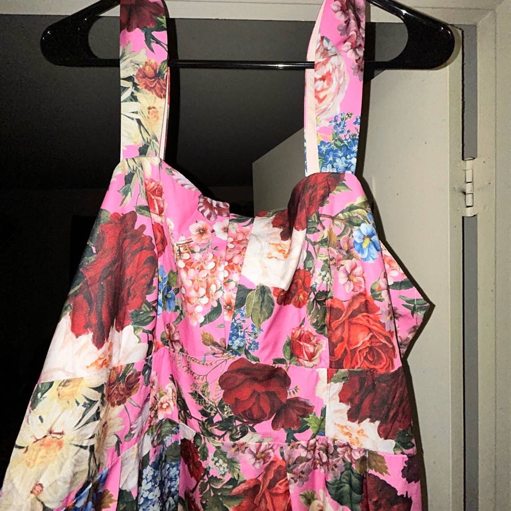 SHEIN Pink Floral Midi Dress (Never Worn/Brand New) - Picture 6 of 6